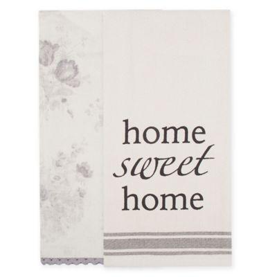 Bee & Willow™ Home 2-Pack Home Kitchen Towels in Ivory/Grey
