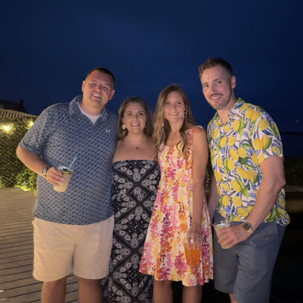 Visiting Mike and Nicole in Westhampton—a fun night out!