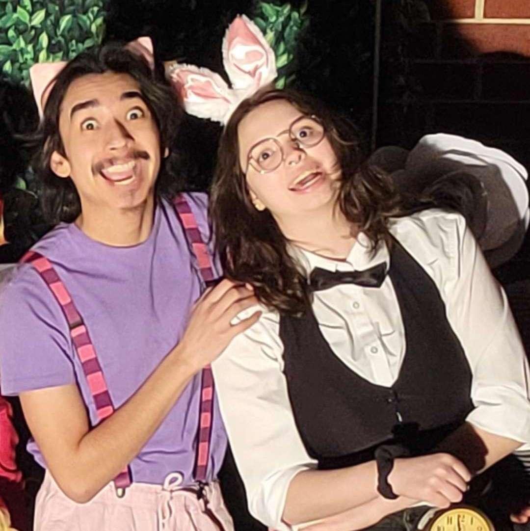 Nick’s surprise birthday party was Alice in Wonderland themed.