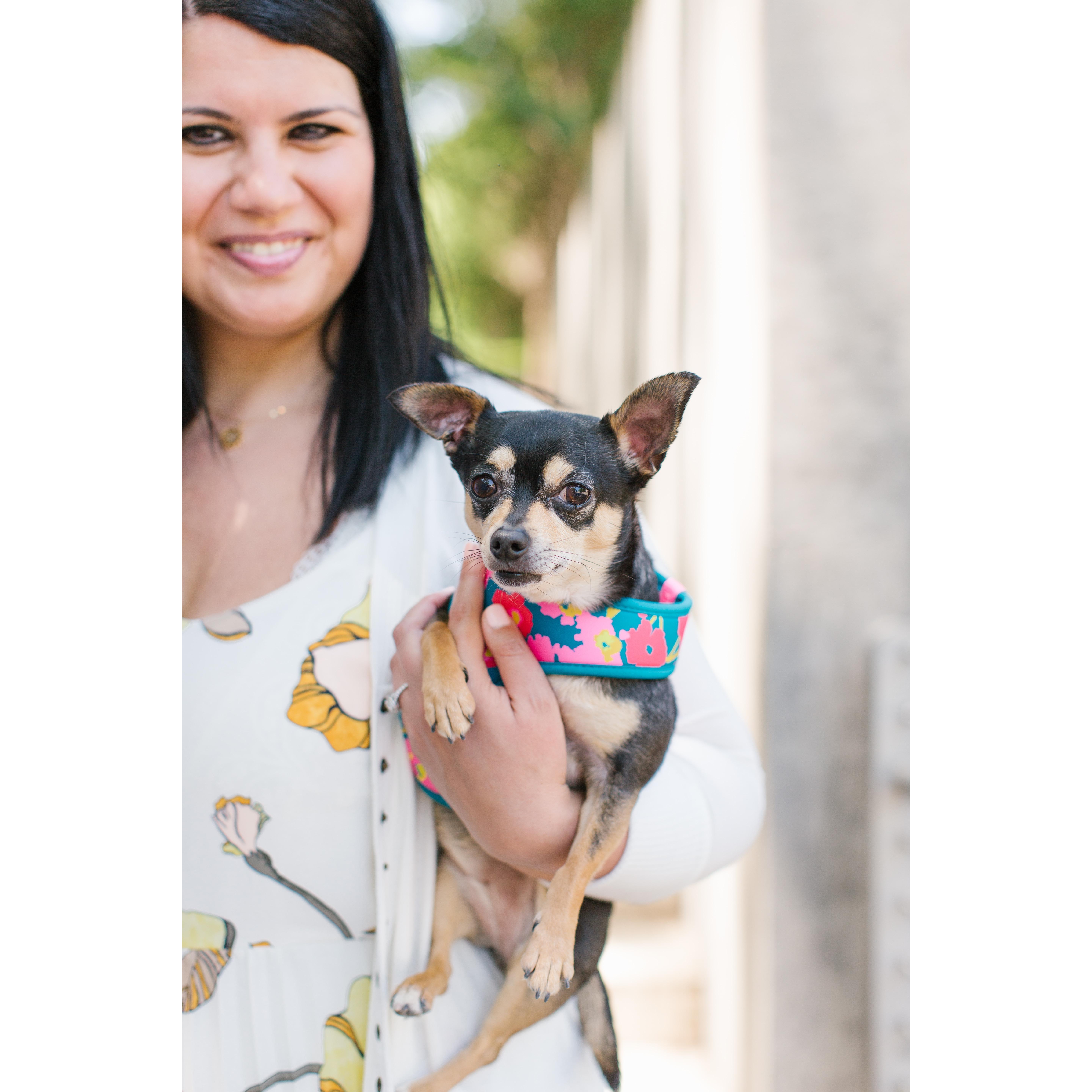 We had to include our fur children in the photos.  This is Betty