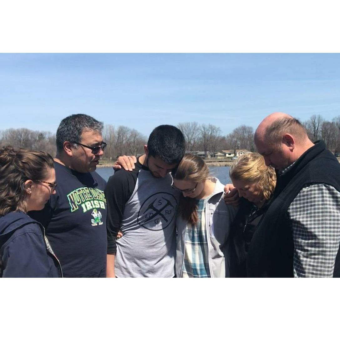 The family all toasted to a successful marriage for Carter and I. Then our parents prayed over us.