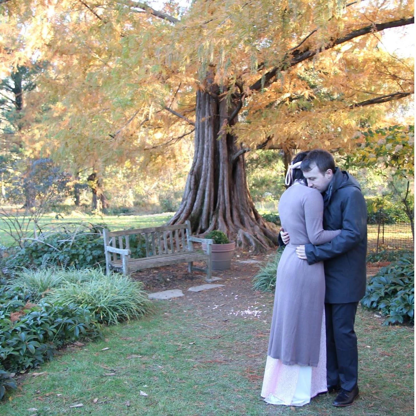 It was 32 degree, the wind speed was at 14.5 mph, and Nhi's dress was made of silk - but our love kept us warm. (Baltimore, Maryland)