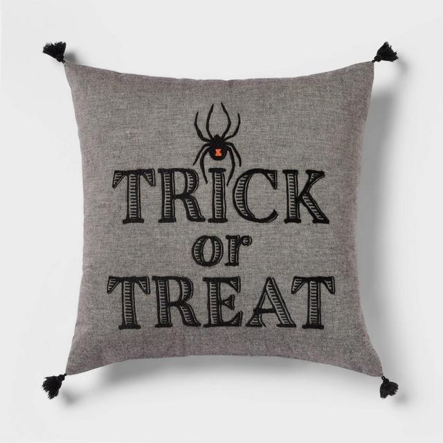 'Trick or Treat' Spider Square Throw Pillow - Threshold™