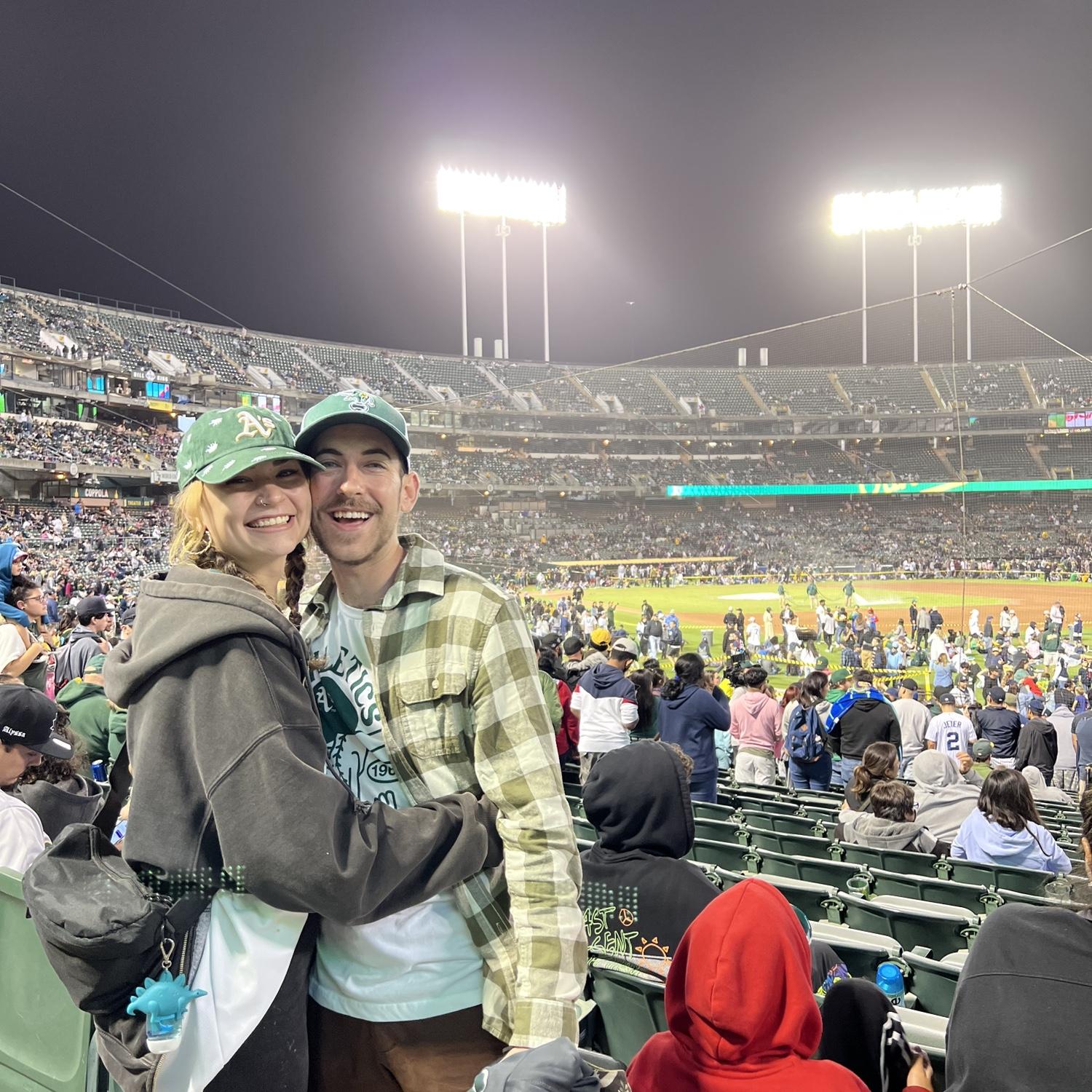 Attending A's and Giants games is one of our favorite things to do together.