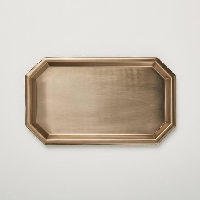 Large Metal Desk Accessory Tray Brass Finish - Hearth & Hand™ with Magnolia