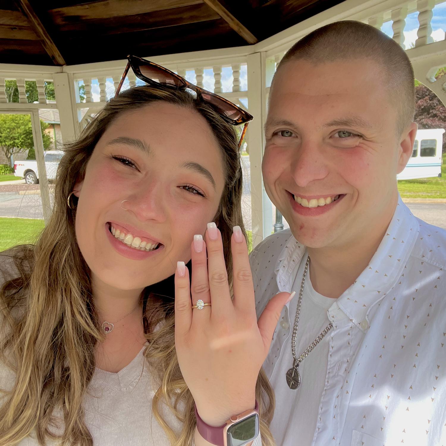 Minutes after Eric proposed! Such a happy and exciting day! ❤️