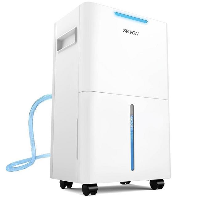 1500 Sq.ft Dehumidifier for Basement, SEAVON 21 Pint Dehumidifiers with Drain Hose for Home Large Room Bedroom Bathroom, Powerful Moisture Removal, Smart Humidity Control & Display, 24H Timer, 3 Modes