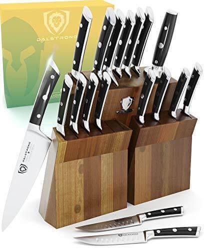 18-piece Colossal Knife Set with Block | Gladiator Series | Knives NSF Certified | Dalstrong ©