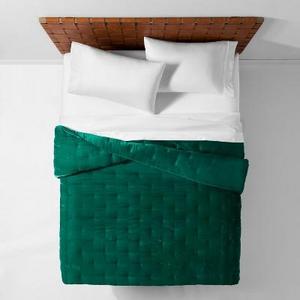 Green Velvet Tufted Stitch Quilt (Full/Queen) - Opalhouse™