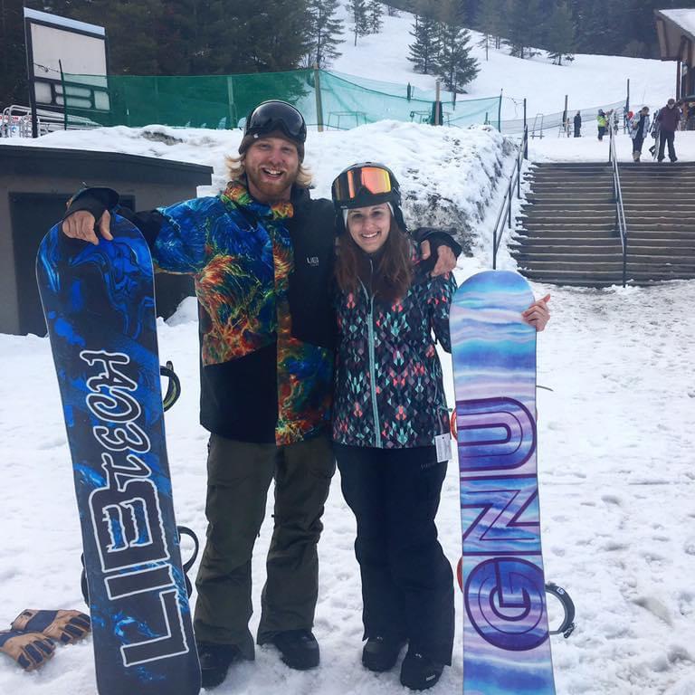 March 2017 - Bianca’s first snowboard