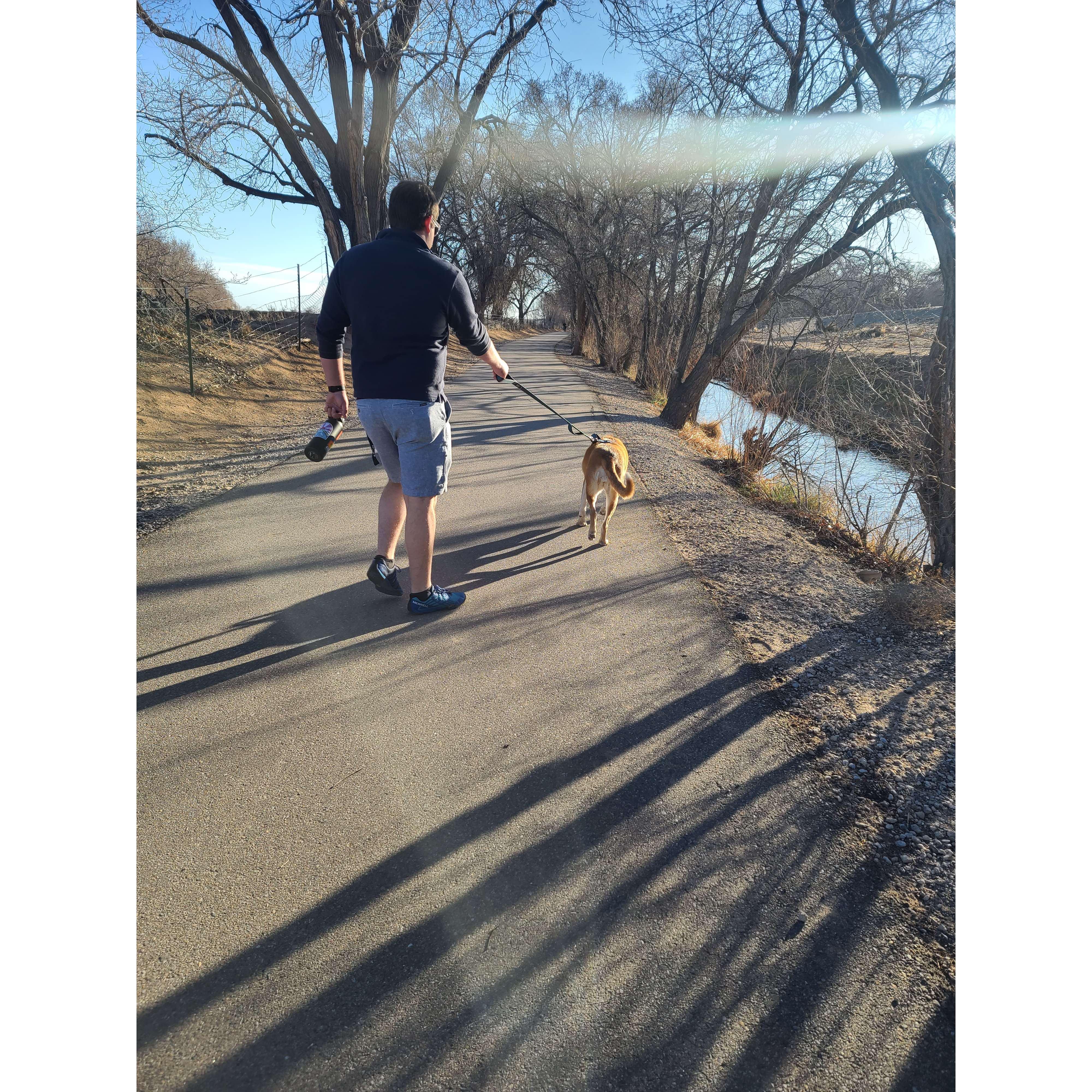 My first time down in ABQ for a visit! We took Freya out on lots of walks.