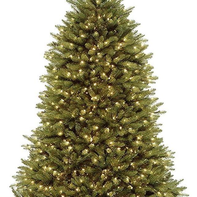 NATIONAL Tree COMPANY Company 7.5 Foot Dunhill Fir Tree with Power Connect Dual Color LED Lights (DUH3-D30-75)