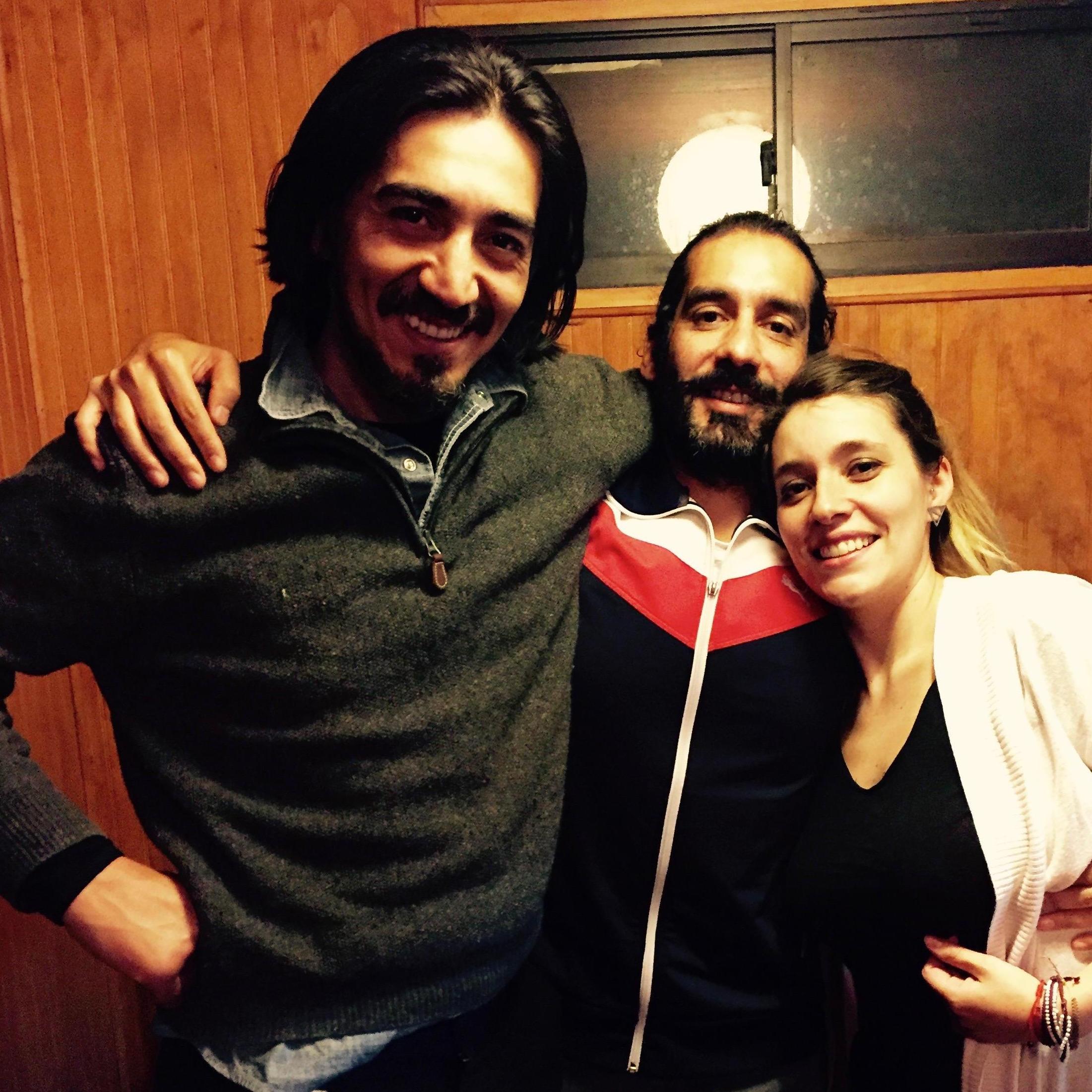 With friends, Toby and Camila