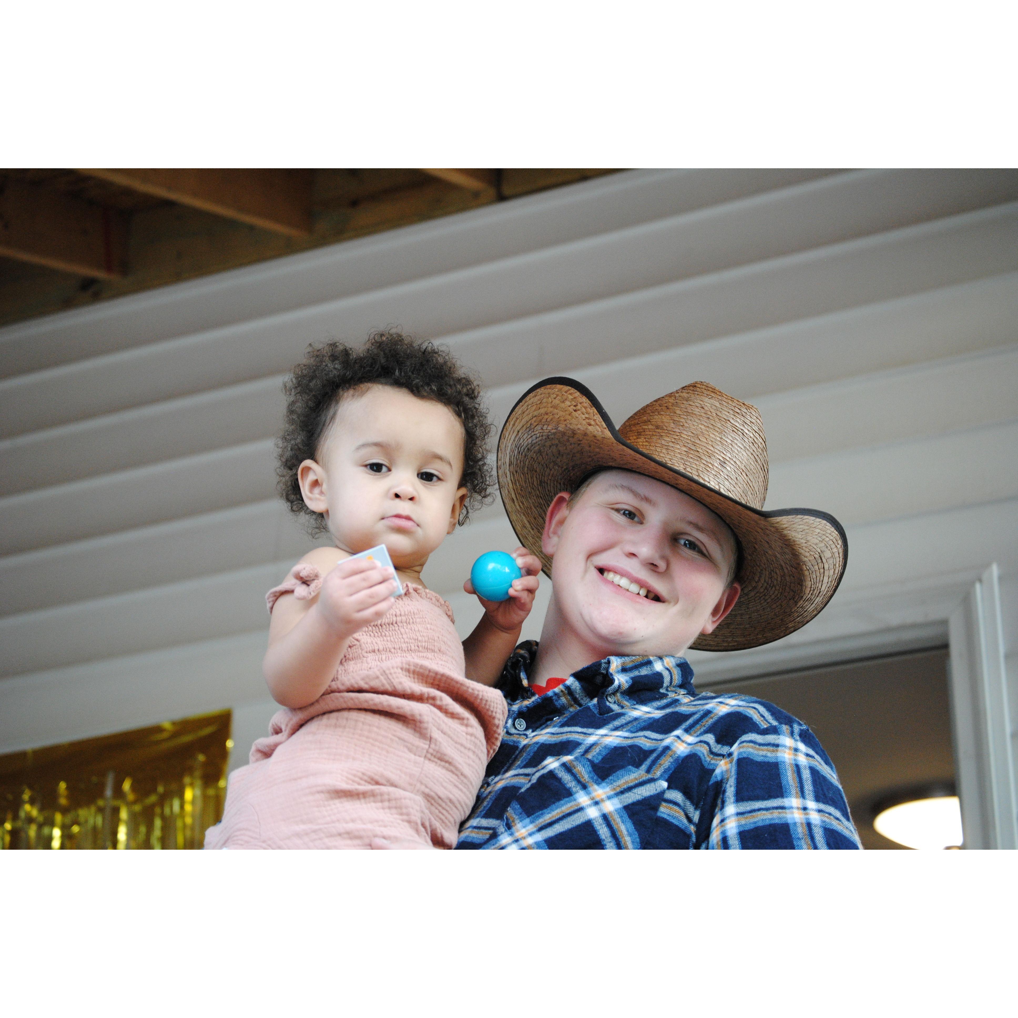 Brother of the bride and his niece