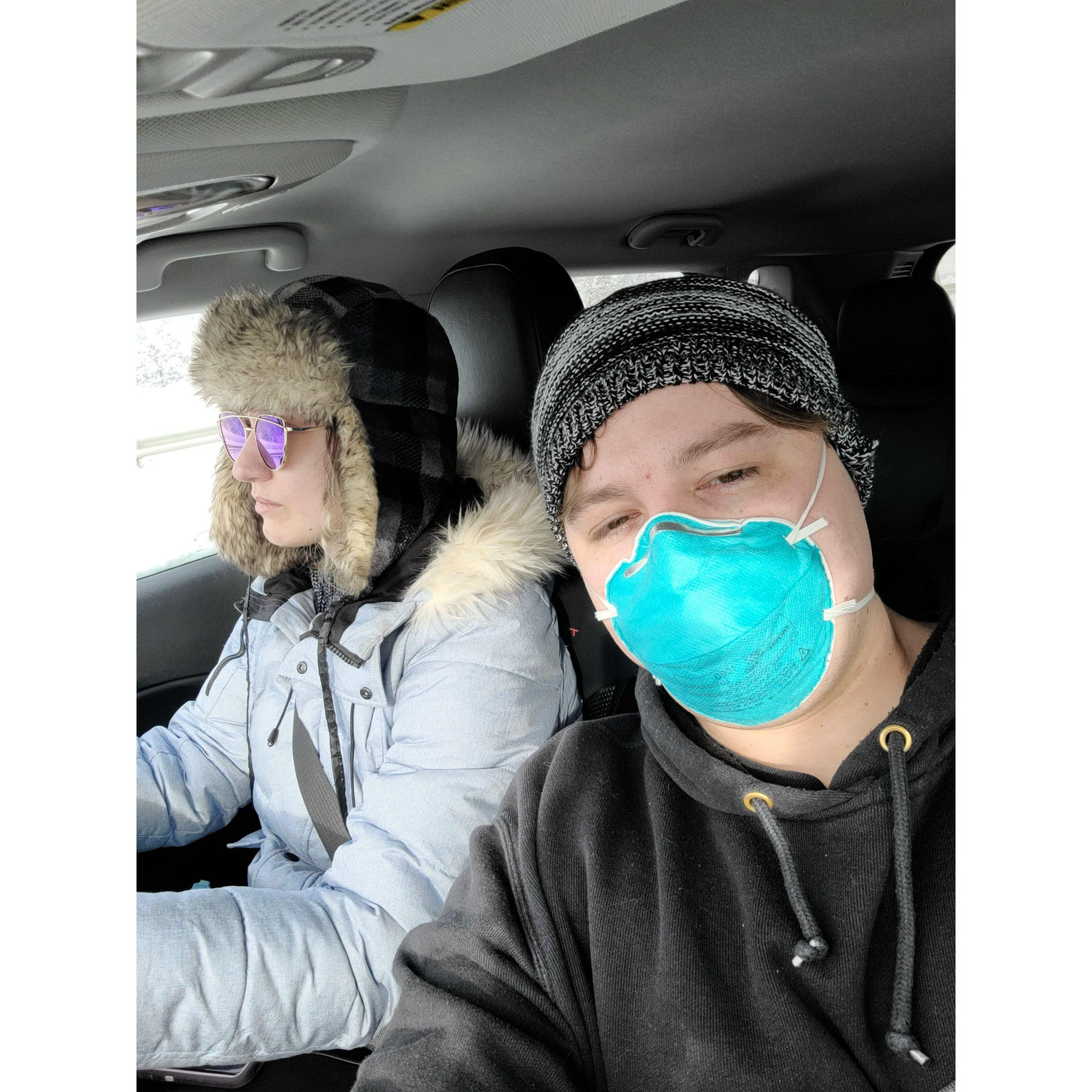 When Joe tested positive for Covid while we were driving through a blizzard in Colorado 2021