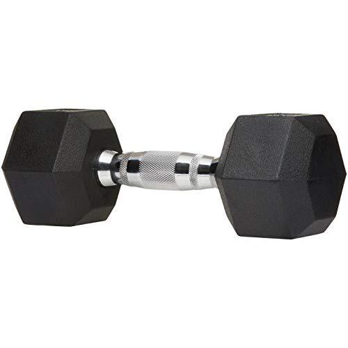 AmazonBasics Rubber Encased Hex Hand Dumbbell Weight