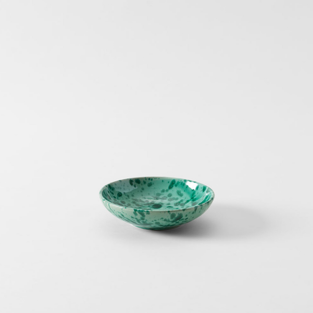 Green on Green Splatterware Salad Plate