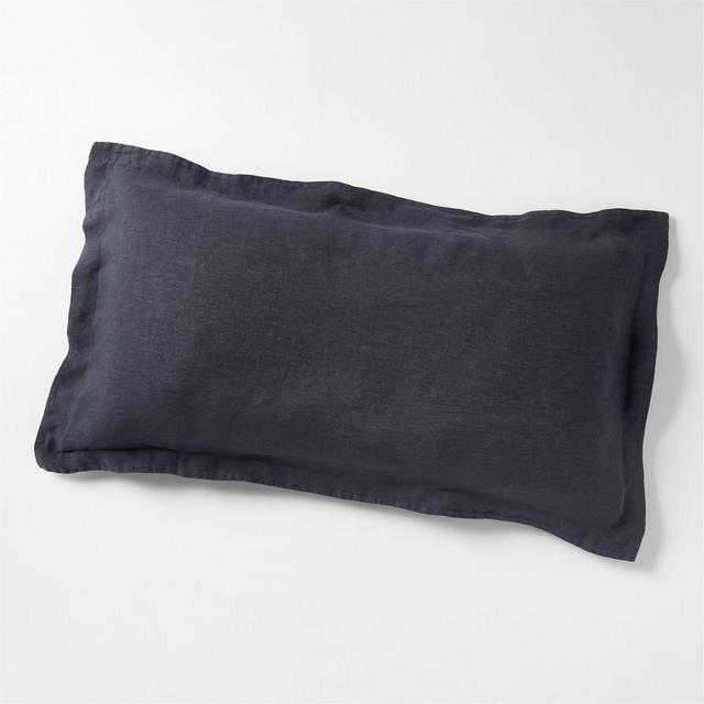 Natural Hemp Fiber Sultry Navy King-Size Pillow Sham