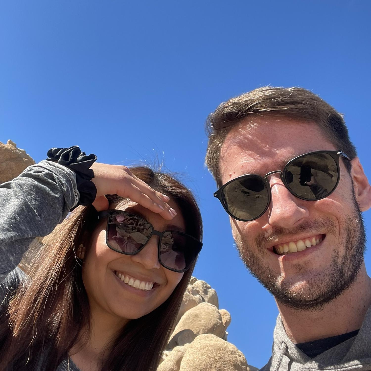 Our first picture together!
-Joshua tree