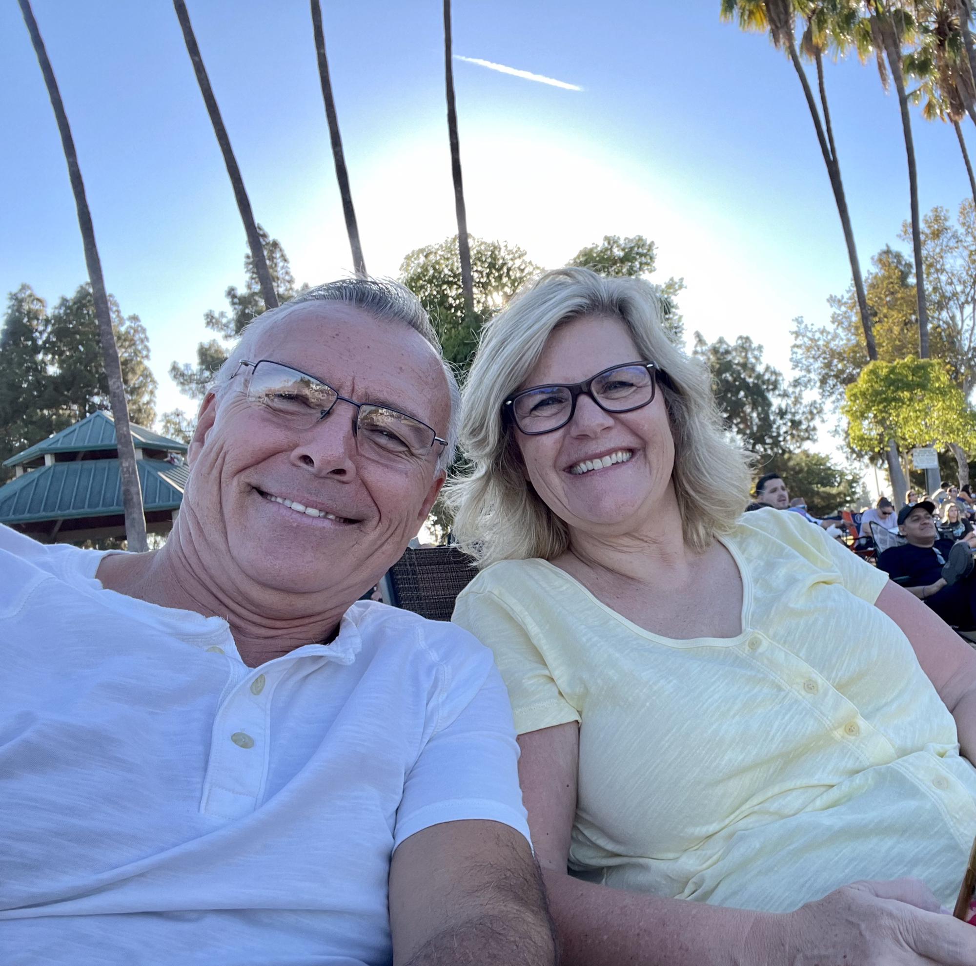 Enjoying each others company at Music In The Park, La Mirada