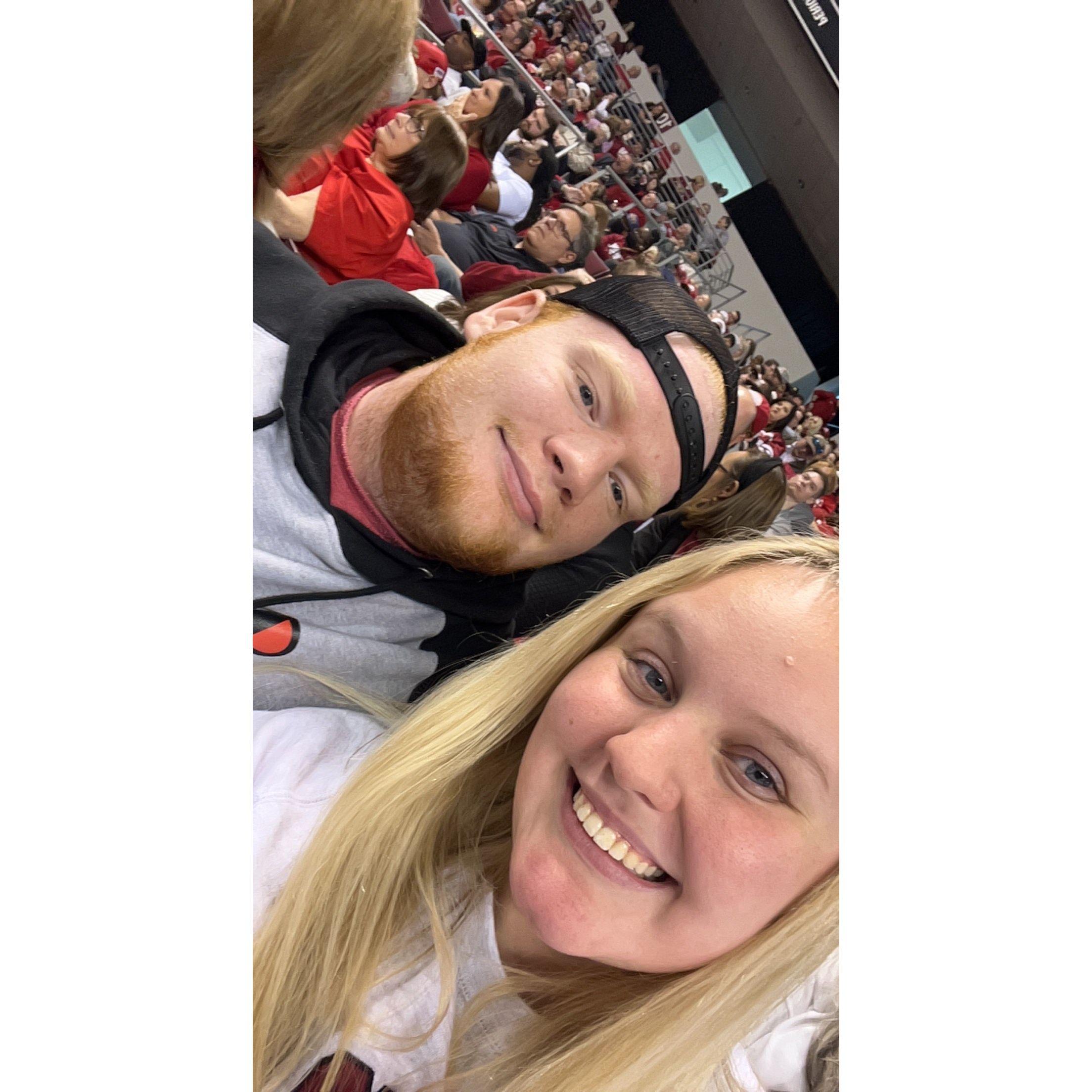 Our first Arkansas basketball game!!