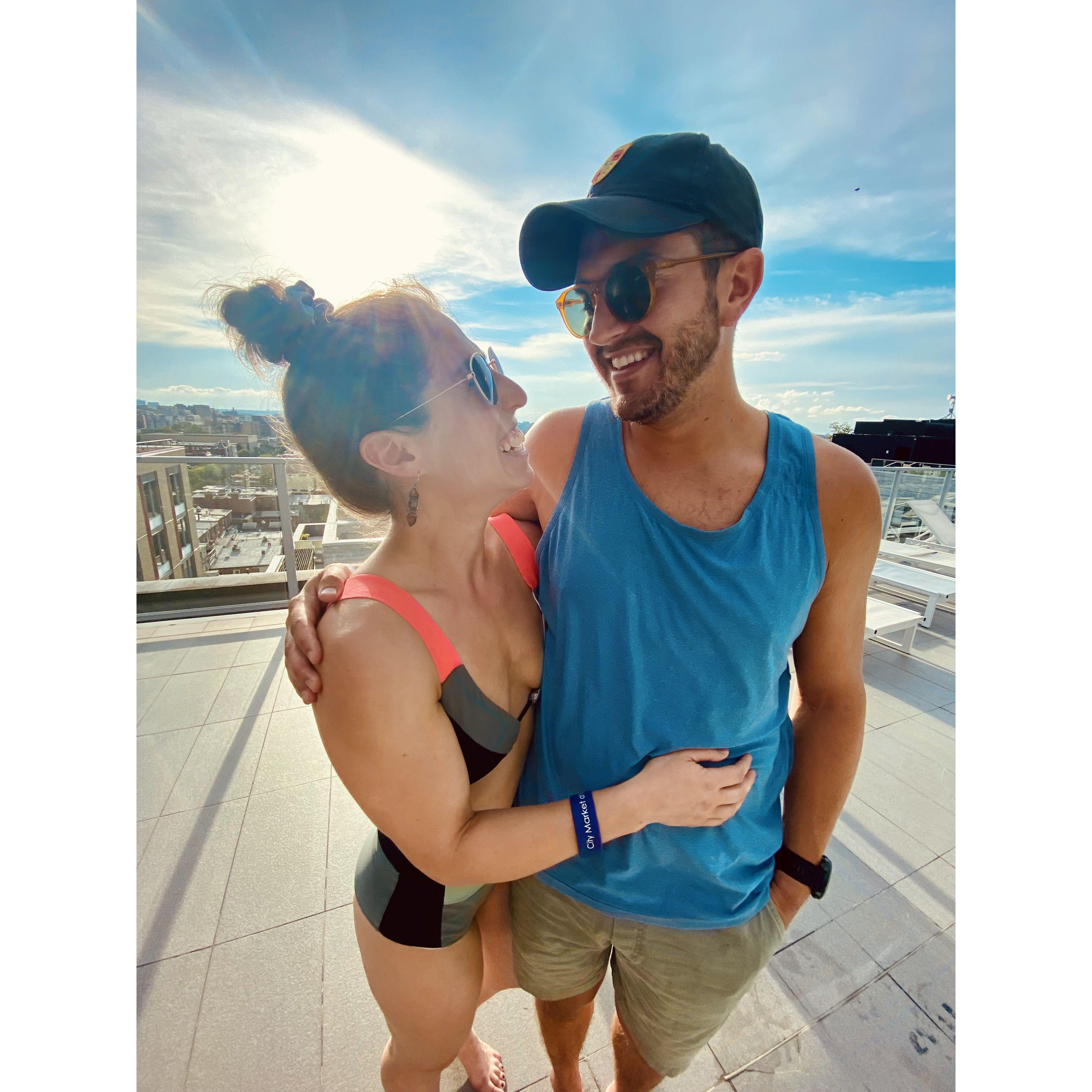 Our own roof, where we first met and knew this was it.