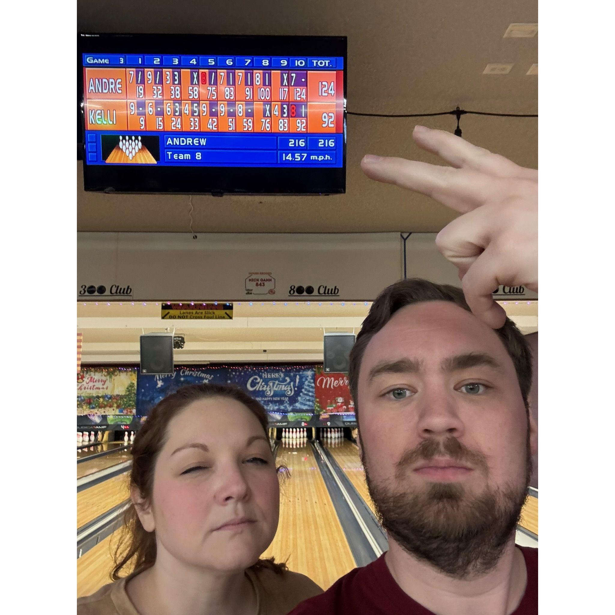 Andrew won for once.