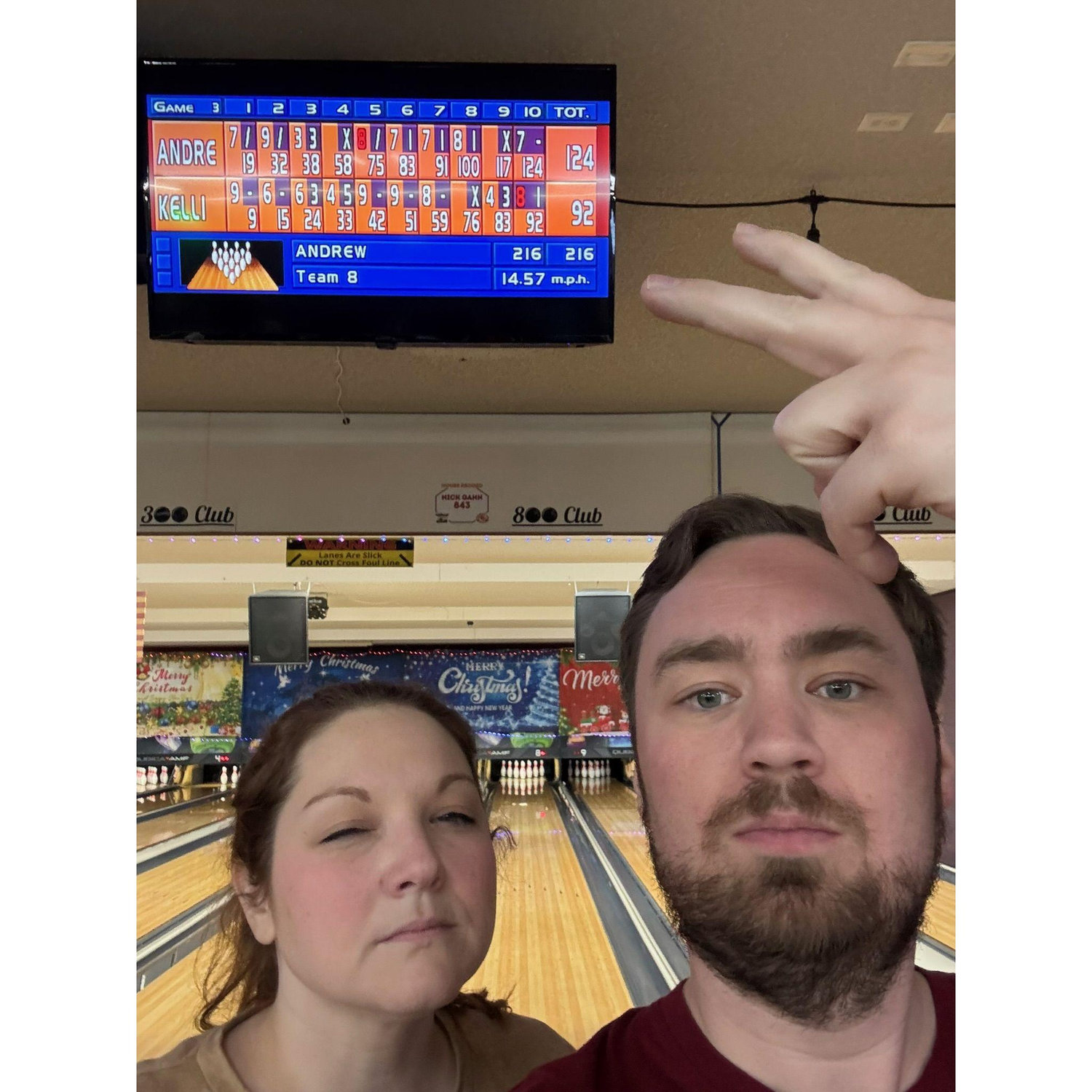 Andrew won for once.