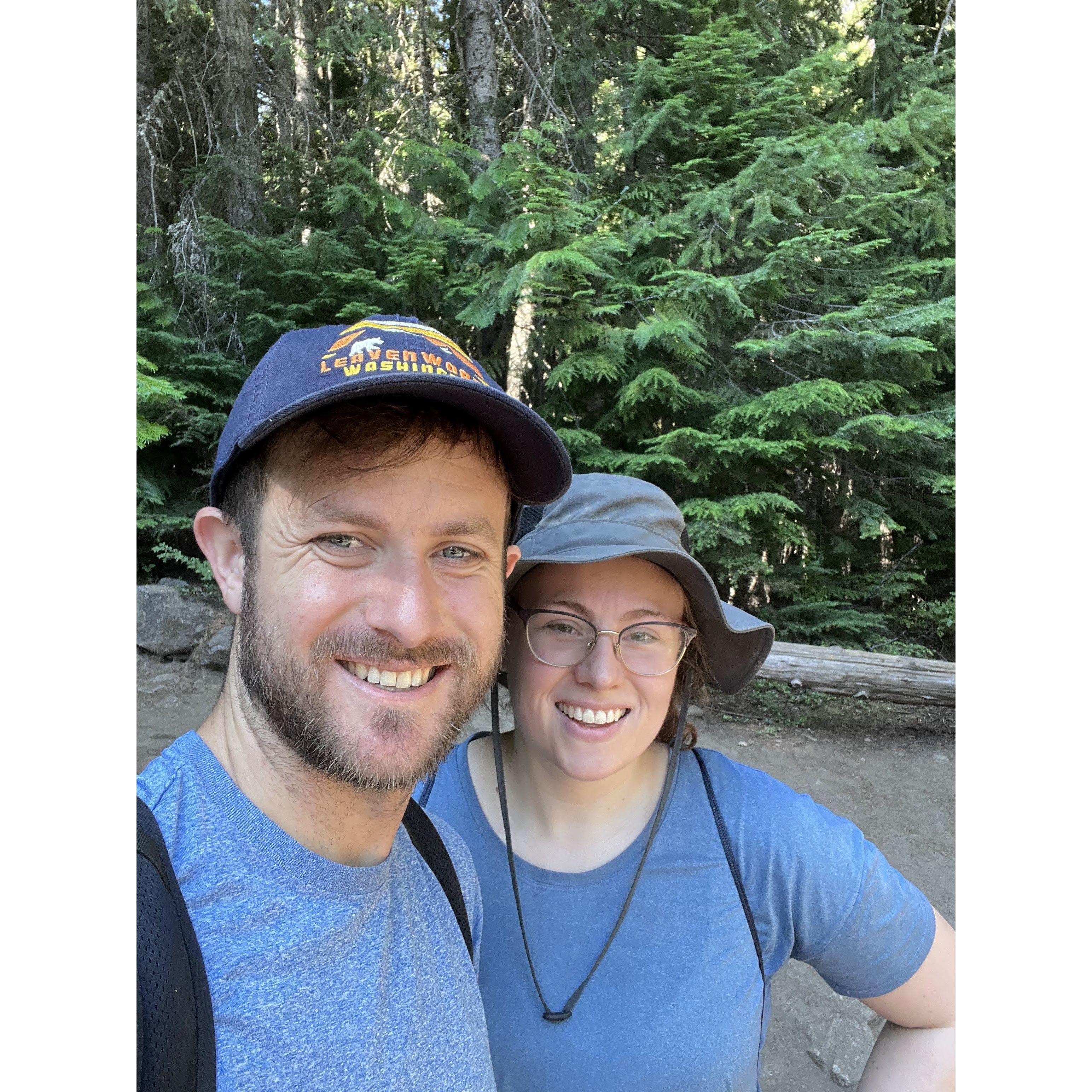 Hiking together in The Enchantments, Washington.