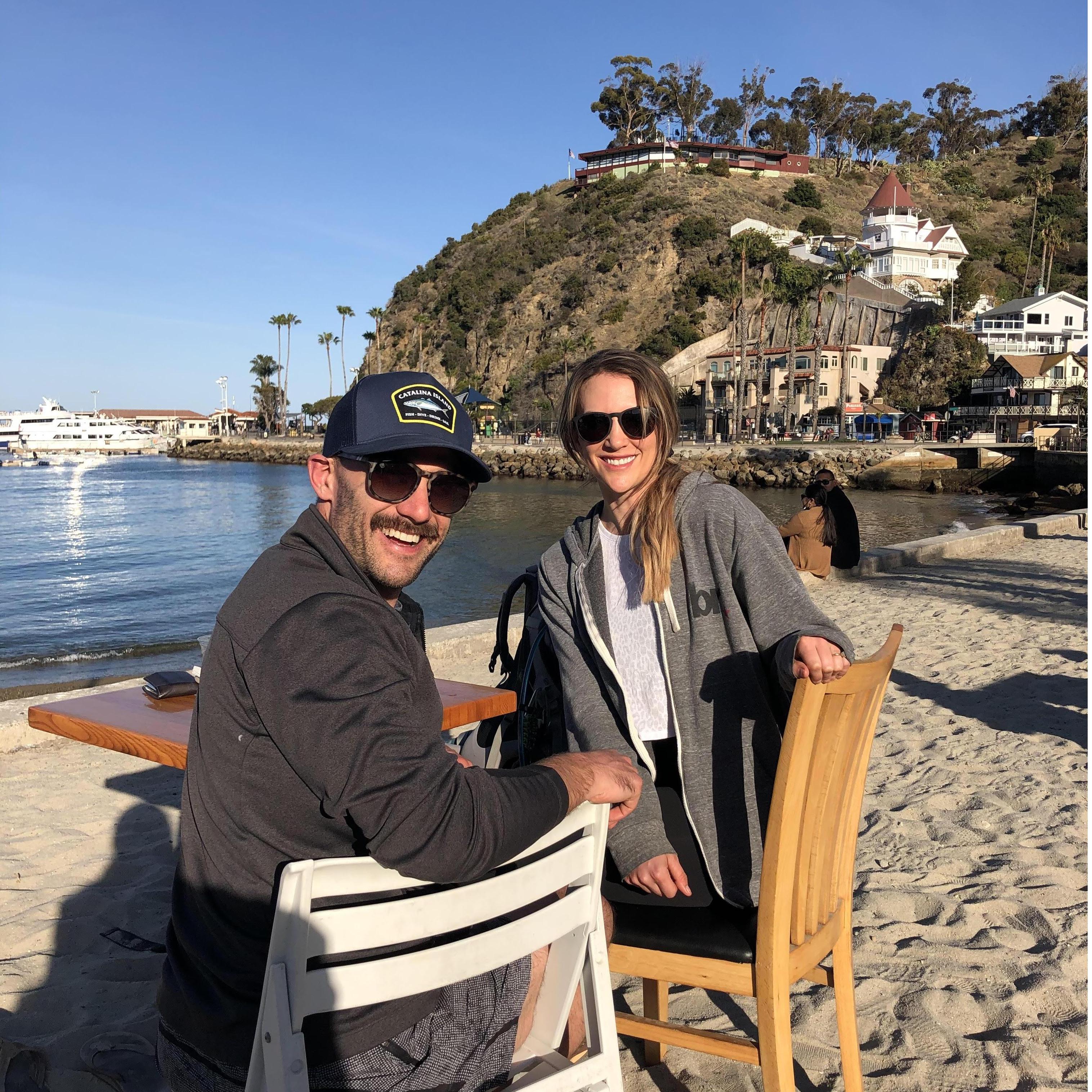 This was minutes after finishing a 2-day, 28 mile hike on Catalina Island. Cheers!