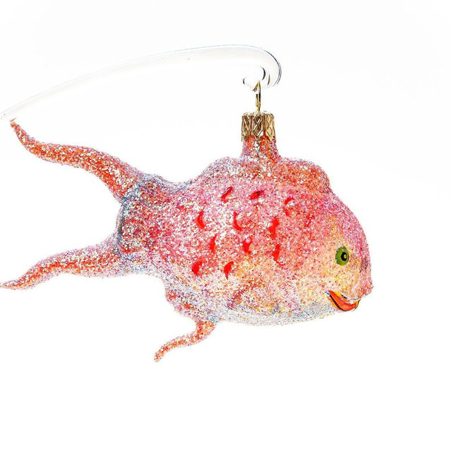 Glass Fish - Handmade, Glass Christmas Ornament, Made in polish Manufacture, Collectible Bauble