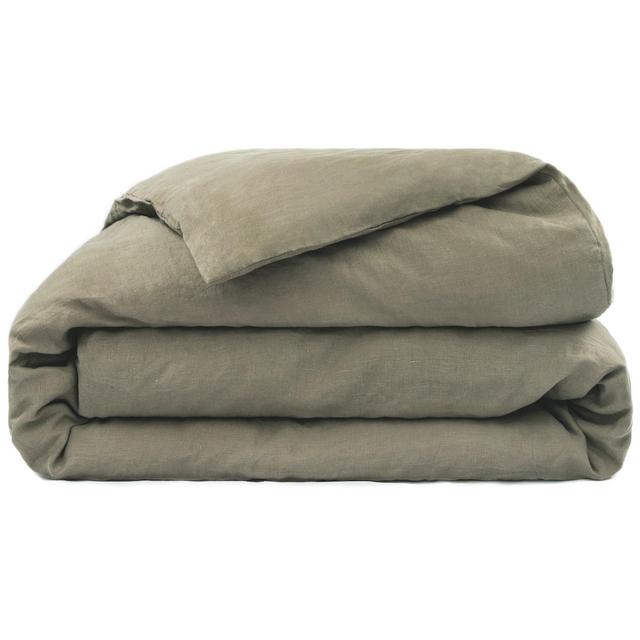 100% French Linen Duvet Cover - Full/Queen - Moss | BOKSER HOME