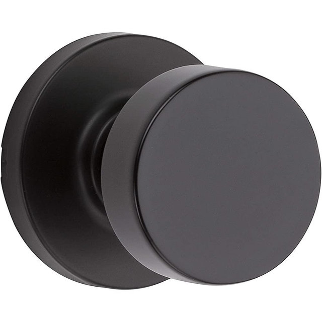 Kwikset 97200-892 Pismo Door Knob, Round, Matte Black