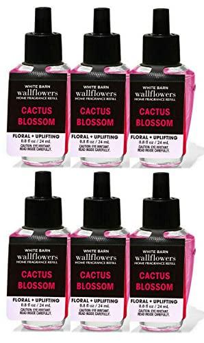 Bath and Body Works 6 Pack, Cactus Blossom Wallflowers ( 0.8 fl oz / 24 ml) Fragrance Refill
