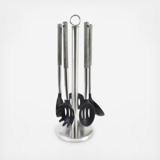 5-Piece Ash Utensil Set with Stand