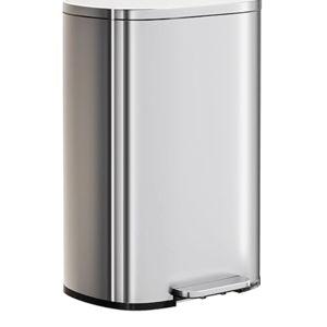 Silver Stainless Steel Trashcan