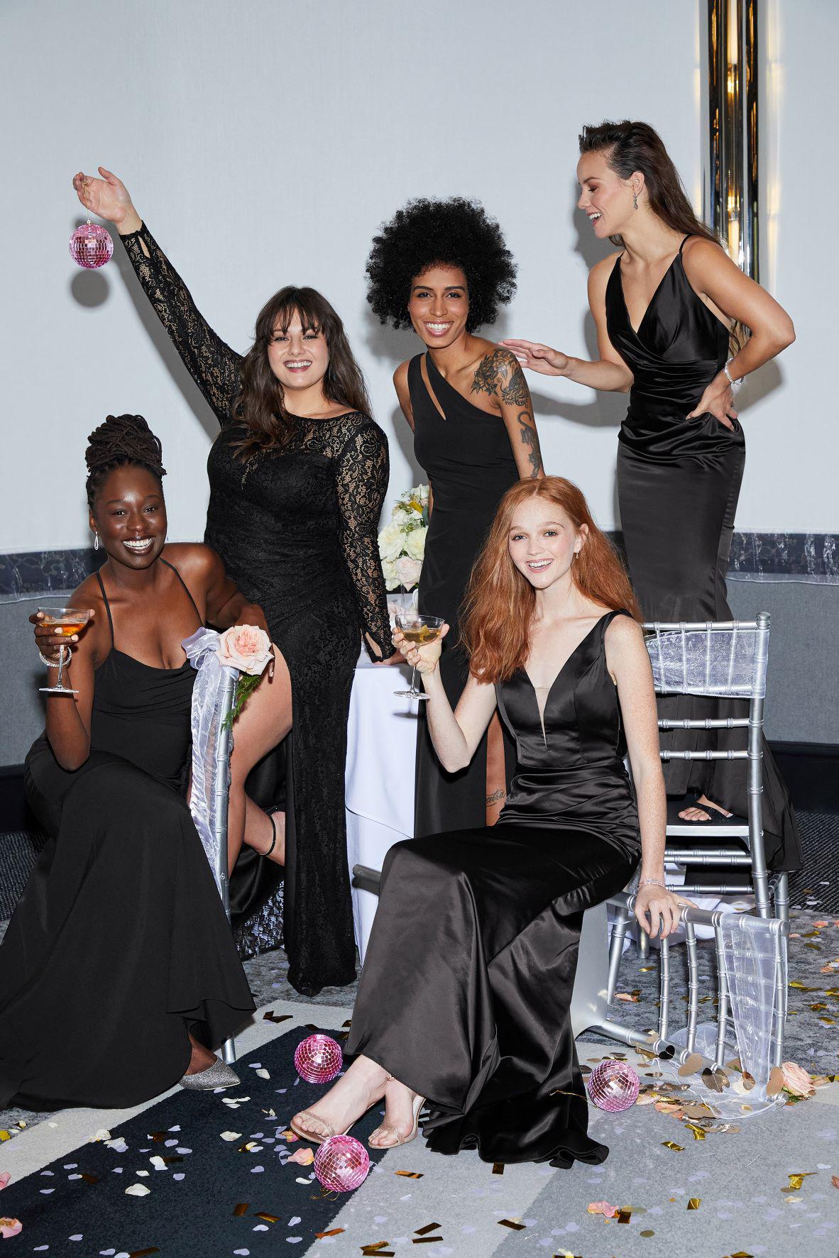 Some ideas for the women, long all black formal dress