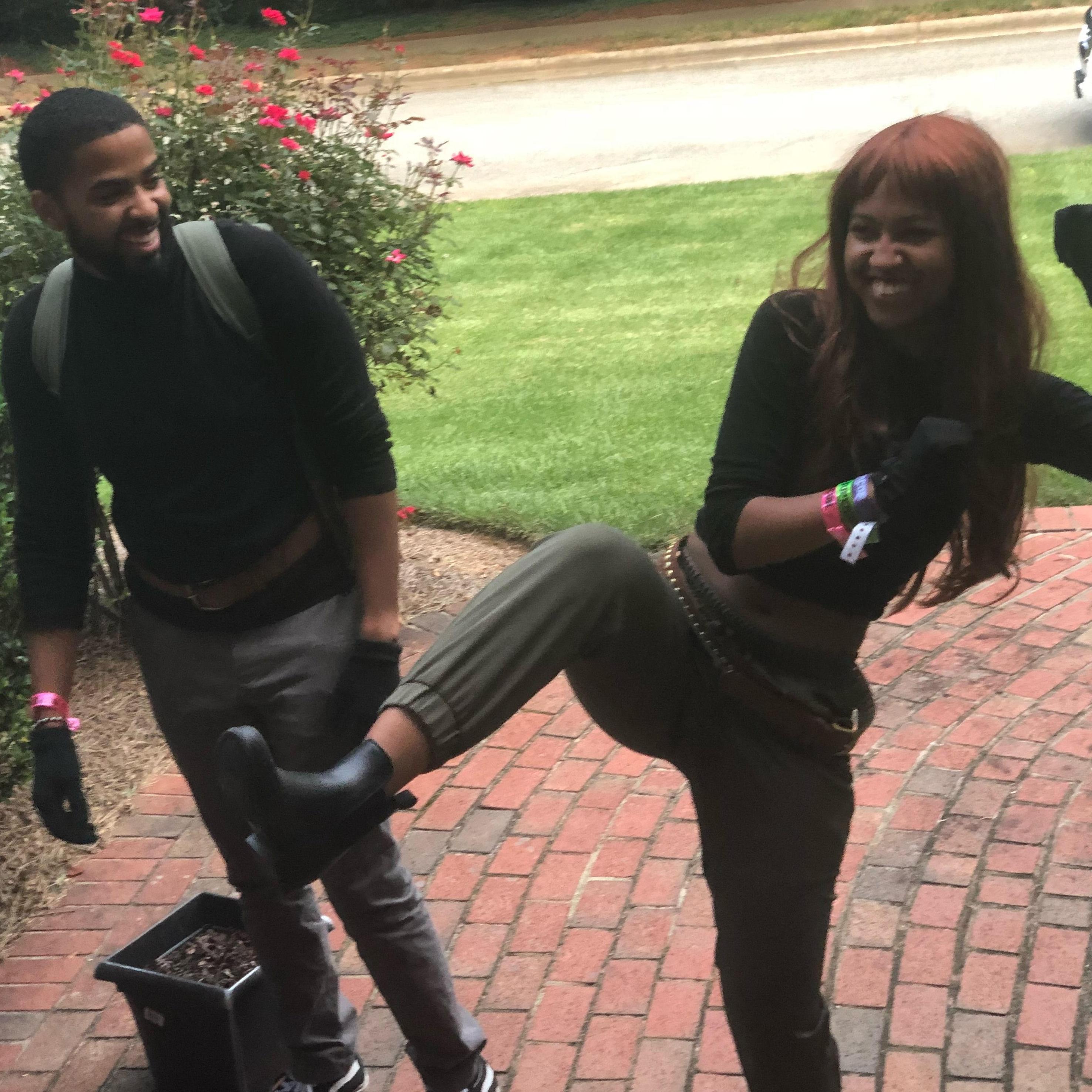 Matthew and Camille's second comic-con together (dressed as "Kim Possible" protagonists!)