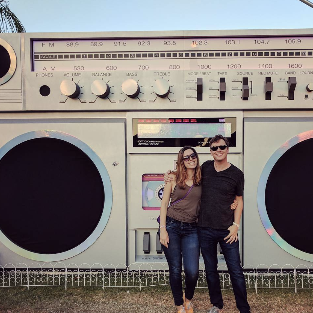At a music festival in LA.