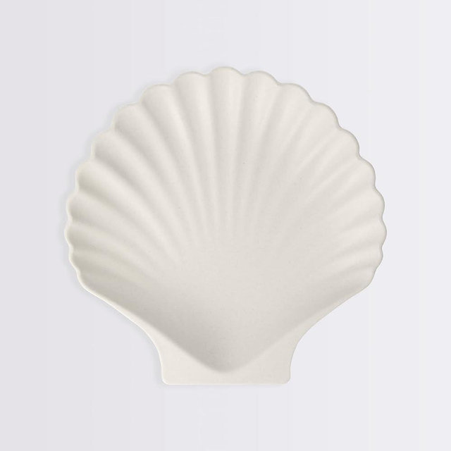 Meri Meri Natural Reusable Bamboo Shell Plates (Pack of 6)