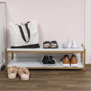 Industrial Compact 2-Tier Shoe Rack