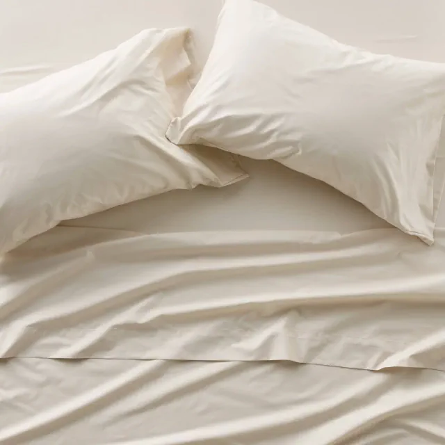 Full 400 Thread Count Percale Sheet Set Natural - Casaluna™
