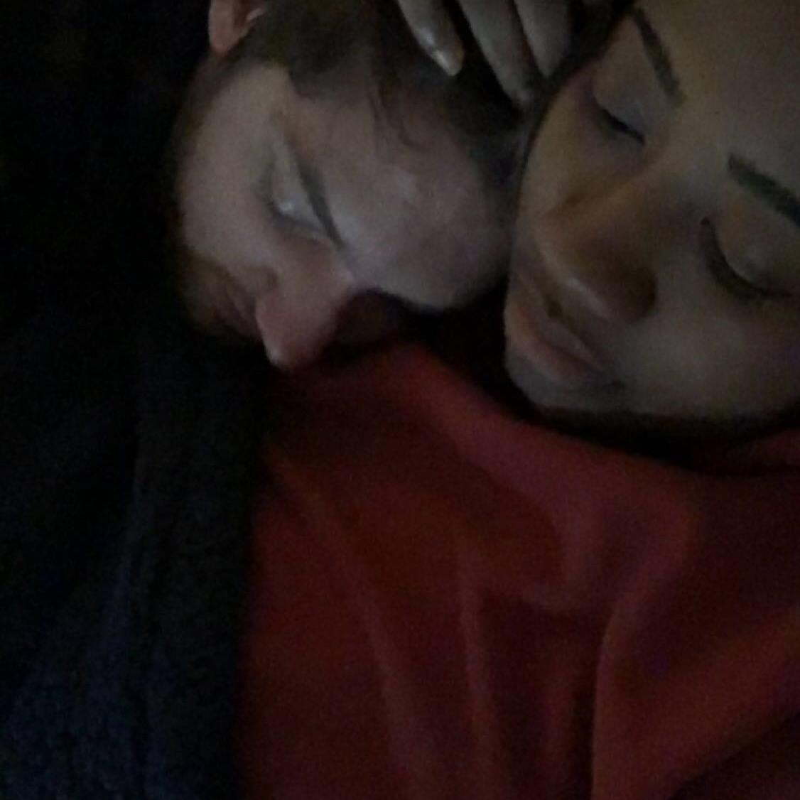 Taking a quick nap on the couch. Look at these kids, so cute!