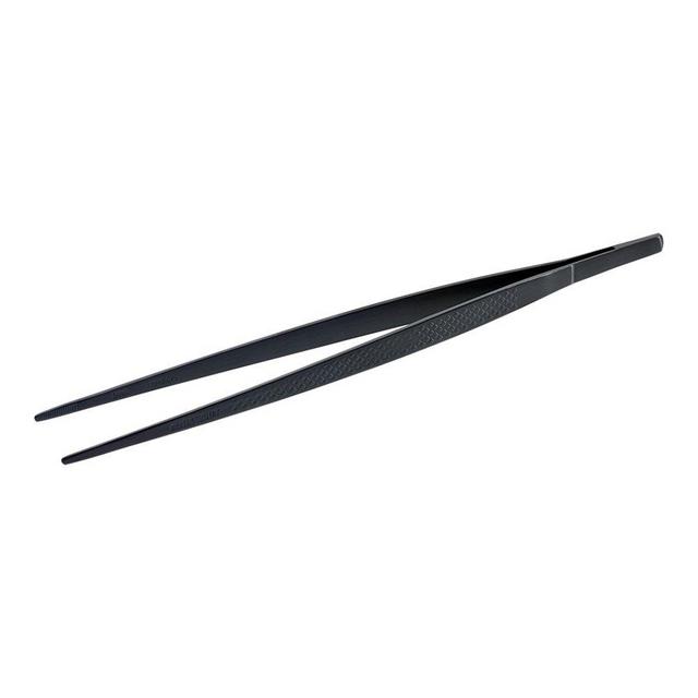 Mercer Culinary 18-8 Stainless Steel Precision Plus Chef Plating Tong, Straight, 9-3/8, Matte Black