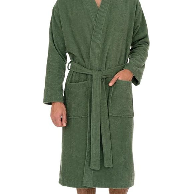 TowelSelections Mens Robe, Cotton Terry Cloth Bathrobe, Soft Bath Robe for Men