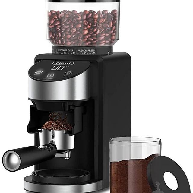 Gevi Burr Coffee Grinder, Adjustable Burr Mill with 35 Precise Grind Settings, Electric Coffee Grinder for Espresso/Drip/Percolator/French Press/American/Turkish Coffee Makers, 120V/200W, Black