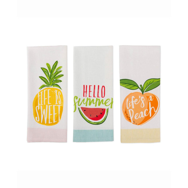 Asset Hello Summer Print Dishtowel Set of 3