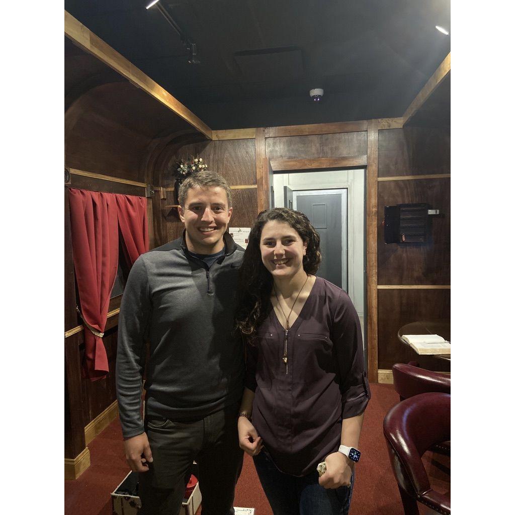 Our second date and first picture together. We had just escaped an escape room together. It was clear that we were a great team.