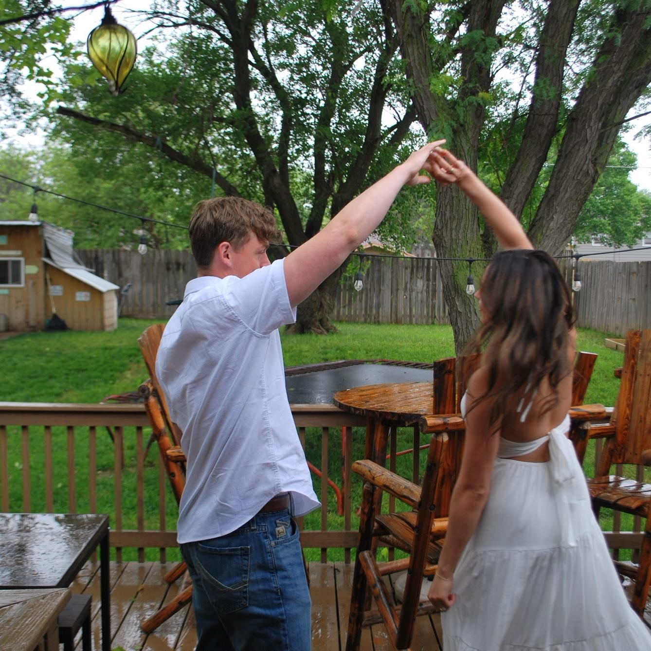 it was sprinkling outside in this picture