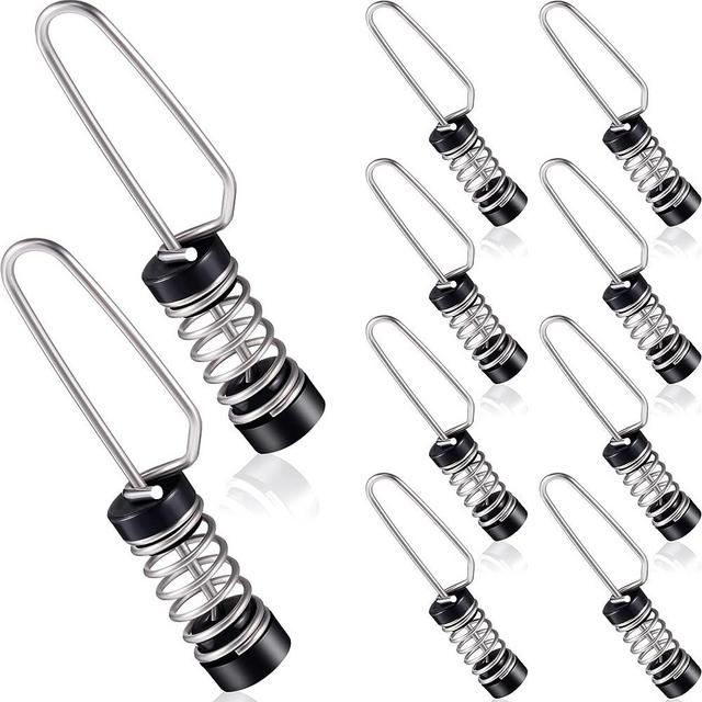 Moxweyeni Fishing Flag Clips Boat Flag Stainless Steel Marine Boat Flag Clips for Halyards Outrigger Lines Antennas Stern Lights Flagpole Rope